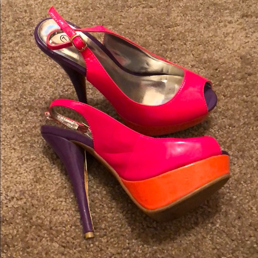 Colorful high heels